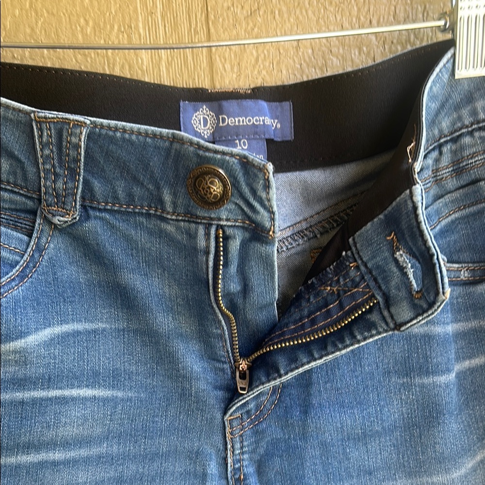 Democracy “Ab”solution Stretch Classic Blue Denim Jeans Size 10 - Picture 6 of 10